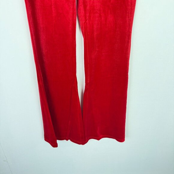 NWT Modcloth Loving The Luxe Life Wide-Leg Pants Hollyberry Red Size Large L NEW - Picture 4 of 10